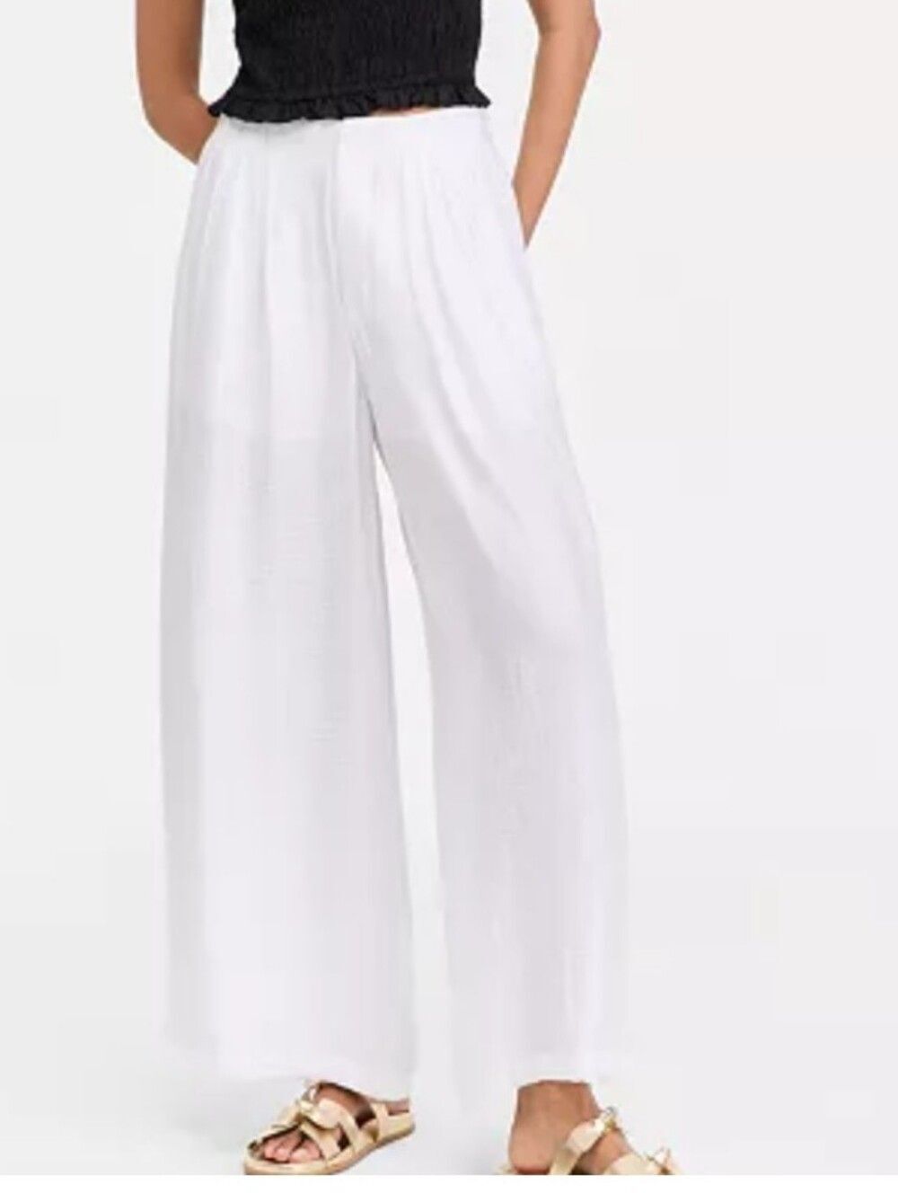 Large White Cotton Gauze Pants